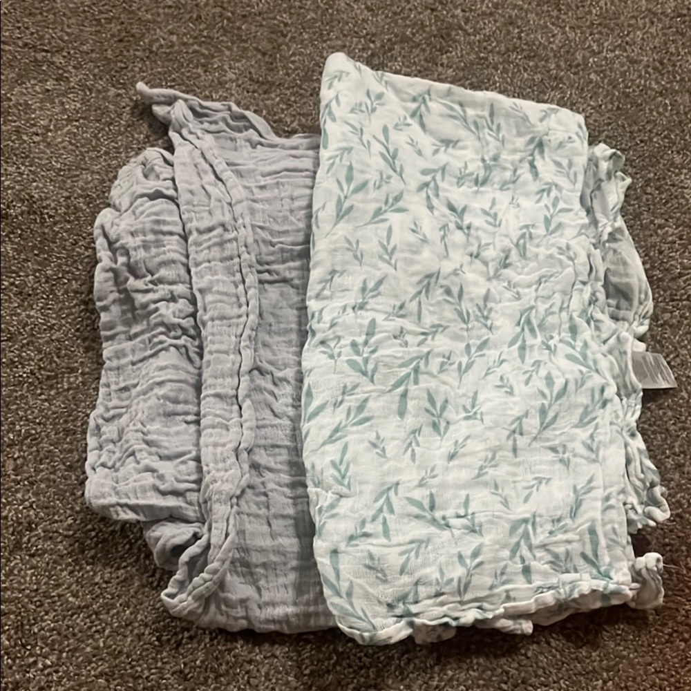 Set of Two Soft Muslin Blankets